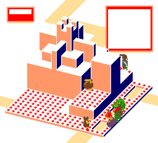 Thumbnail for a map of Level 8 Area 4 for the Arcade game Crystal Castles.