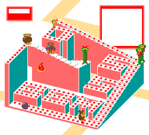 Thumbnail for a map of Level 9 Area 3 for the Arcade game Crystal Castles.