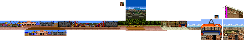 Thumbnail for a map of Stages 1 & 2 for the Arcade game D. D. Crew.