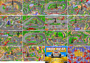 Thumbnail for a map of Tracks for the Arcade game Danny Sullivan's Indy Heat.