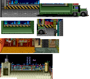 Thumbnail for a map of Mission 2: Highway for the Arcade game Denjin Makai.
