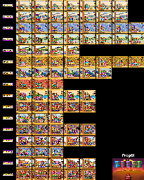Thumbnail for a map of Stages for the Arcade game Dharma Doujou.