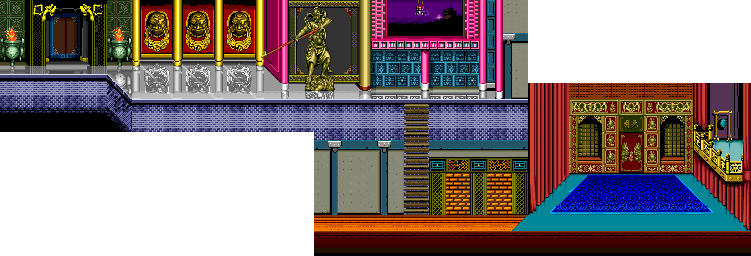 Thumbnail for a map of Black Warriors' Lair for the Arcade game Double Dragon II: The Revenge.