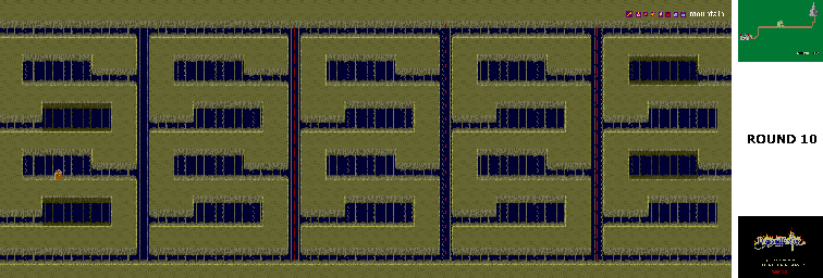 Thumbnail for a map of Round 10 for the Arcade game Dragon Buster.