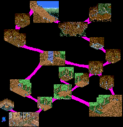 Thumbnail for a map of Scenario 1 Part 1 for the Arcade game Dungeon Magic.
