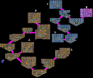 Thumbnail for a map of Scenario 3 Northern Ruins Of Valenore - 1st Floor for the Arcade game Dungeon Magic.