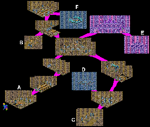 Thumbnail for a map of Scenario 3 Northern Ruins Of Valenore - 2nd Floor for the Arcade game Dungeon Magic.