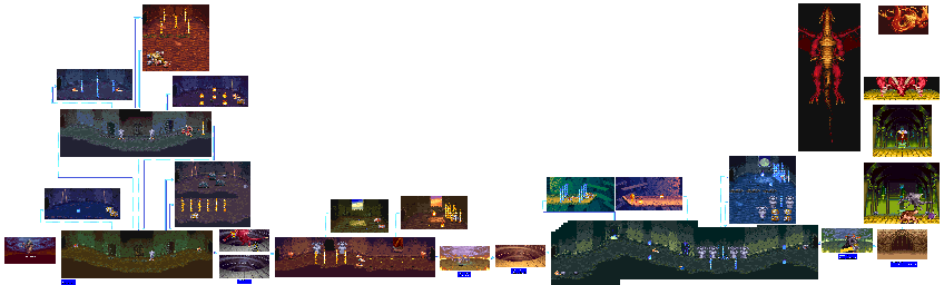 Thumbnail for a map of Stage 10: Air Castle for the Arcade game Dungeons & Dragons: Shadow Over Mystara.