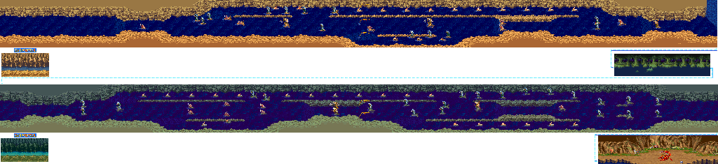 Thumbnail for a map of Stage 3b: Battle On The Vesuvia for the Arcade game Dungeons & Dragons: Shadow Over Mystara.