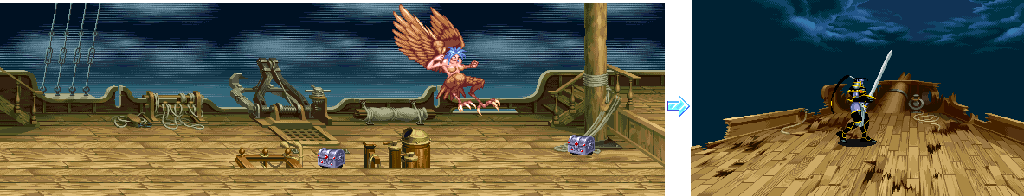 Thumbnail for a map of Stage 4: The Skies Over Aengmore for the Arcade game Dungeons & Dragons: Shadow Over Mystara.