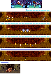 Thumbnail for a map of Stage 6: Battle Of Strong Oak for the Arcade game Dungeons & Dragons: Shadow Over Mystara.