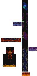 Thumbnail for a map of Stage 9: Cave Of Rafael, The Immortal for the Arcade game Dungeons & Dragons: Shadow Over Mystara.