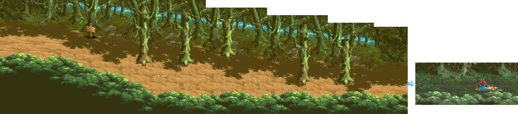 Thumbnail for a map of Stage 2: Main Path for the Arcade game Dungeons & Dragons: Tower Of Doom.