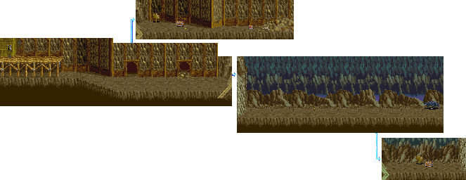 Thumbnail for a map of Stage 5: Abandoned Mine for the Arcade game Dungeons & Dragons: Tower Of Doom.