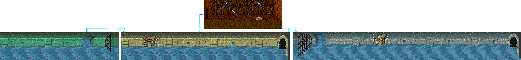 Thumbnail for a map of Stage 5: Town Sewers for the Arcade game Dungeons & Dragons: Tower Of Doom.