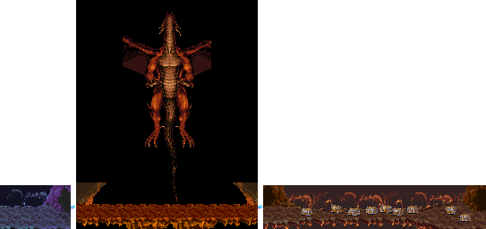 Thumbnail for a map of Stage 6: Dragon Cave for the Arcade game Dungeons & Dragons: Tower Of Doom.