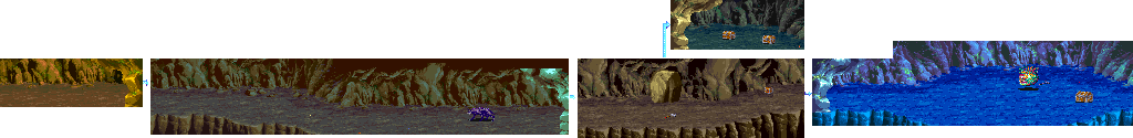 Thumbnail for a map of Stage 6: Mountain Trail for the Arcade game Dungeons & Dragons: Tower Of Doom.