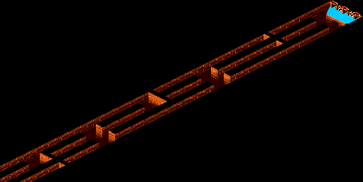 Thumbnail for a map of Sector B Level 10 for the Arcade game Escape From The Planet Of The Robot Monsters.