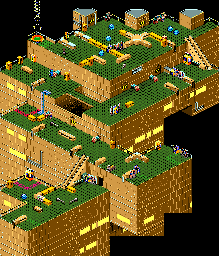 Thumbnail for a map of Sector B Level 5 for the Arcade game Escape From The Planet Of The Robot Monsters.