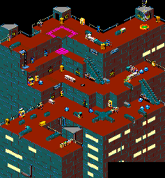 Thumbnail for a map of Sector B Level 7 for the Arcade game Escape From The Planet Of The Robot Monsters.