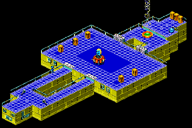 Thumbnail for a map of Sector B Level 8 for the Arcade game Escape From The Planet Of The Robot Monsters.