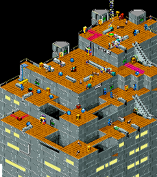 Thumbnail for a map of Sector B Level 9 for the Arcade game Escape From The Planet Of The Robot Monsters.