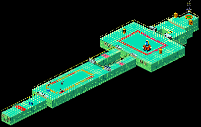 Thumbnail for a map of Sector BMD Level 12 for the Arcade game Escape From The Planet Of The Robot Monsters.