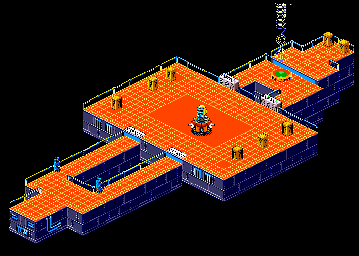Thumbnail for a map of Sector D Level 8 for the Arcade game Escape From The Planet Of The Robot Monsters.