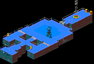 Thumbnail for a map of Sector M Level 4 for the Arcade game Escape From The Planet Of The Robot Monsters.