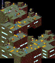 Thumbnail for a map of Sector M Level 5 for the Arcade game Escape From The Planet Of The Robot Monsters.
