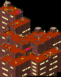 Thumbnail for a map of Sector M Level 7 for the Arcade game Escape From The Planet Of The Robot Monsters.