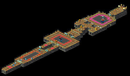 Thumbnail for a map of Sector X Level 15 for the Arcade game Escape From The Planet Of The Robot Monsters.