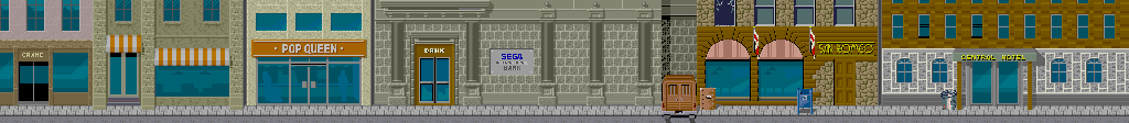 Thumbnail for a map of Stage 1 for the Arcade game ESWAT: Cyber Police.