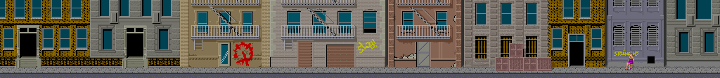 Thumbnail for a map of Stage 2 for the Arcade game ESWAT: Cyber Police.