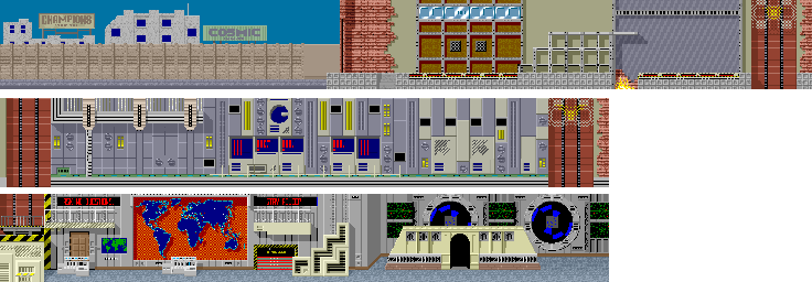 Thumbnail for a map of Stage 7 for the Arcade game ESWAT: Cyber Police.