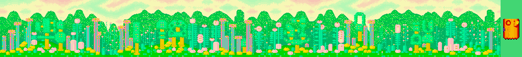 Thumbnail for a map of Stage 1: Plaleaf for the Arcade game Fantasy Zone.
