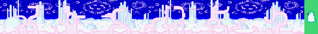 Thumbnail for a map of Stage 5: Polaria for the Arcade game Fantasy Zone.