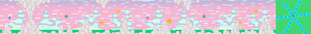 Thumbnail for a map of Stage 6: Mockstar for the Arcade game Fantasy Zone.