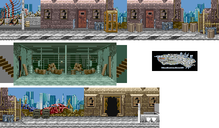 Thumbnail for a map of Round 1: Slum for the Arcade game Final Fight.