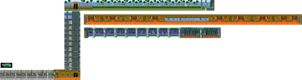 Thumbnail for a map of Round 6: Up Town for the Arcade game Final Fight.
