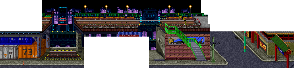 Thumbnail for a map of Stage 3 for the Arcade game Gang Wars.