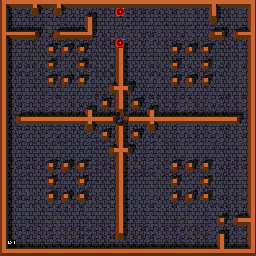 Thumbnail for a map of Level: 106 - Missles for the Arcade game Gauntlet.