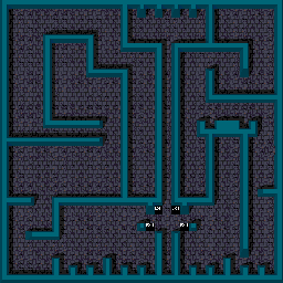 Thumbnail for a map of Level: 16 - Fork for the Arcade game Gauntlet.