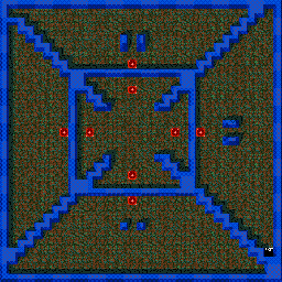Thumbnail for a map of Level: 52 - Crosshair for the Arcade game Gauntlet.
