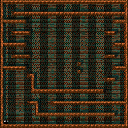 Thumbnail for a map of Level: 59 - Piano for the Arcade game Gauntlet.