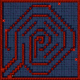 Thumbnail for a map of Level: 64 - In And Out for the Arcade game Gauntlet.