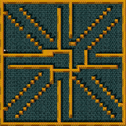 Thumbnail for a map of Level: 90 - Asterisk for the Arcade game Gauntlet.