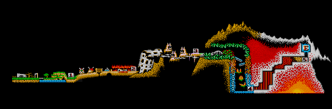 Thumbnail for a map of Map (In-Game Map) for the Arcade game Ghouls 'N Ghosts.