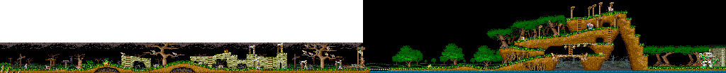 Thumbnail for a map of Stage 1: The Execution Place, The Floating Island On The Lake for the Arcade game Ghouls 'N Ghosts.