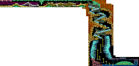 Thumbnail for a map of Stage 4: The Crystal Forest, The Ice Slopes for the Arcade game Ghouls 'N Ghosts.